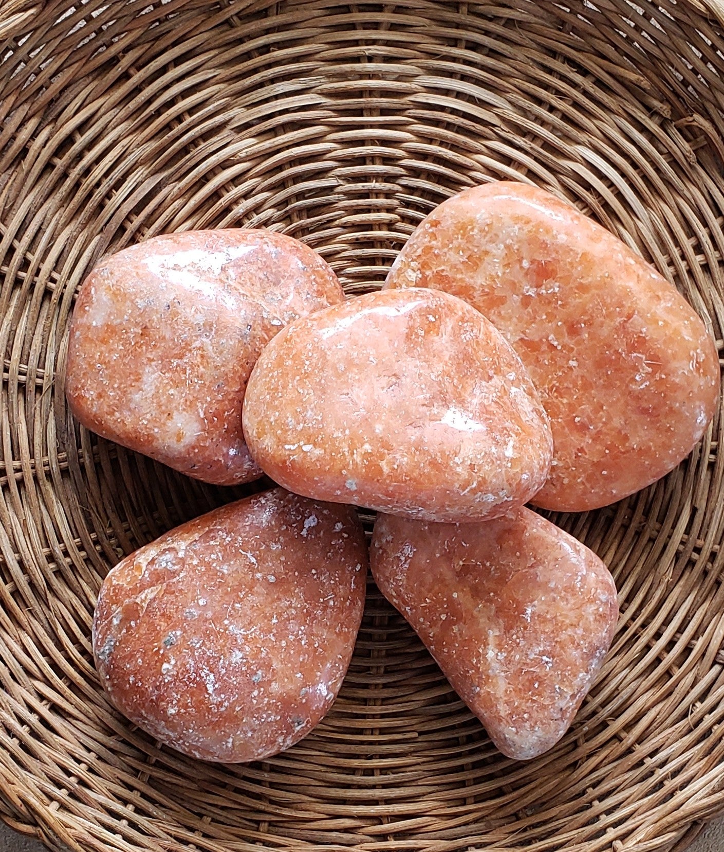 Authentic Orange Calcite Jumbo Tumbled Stone