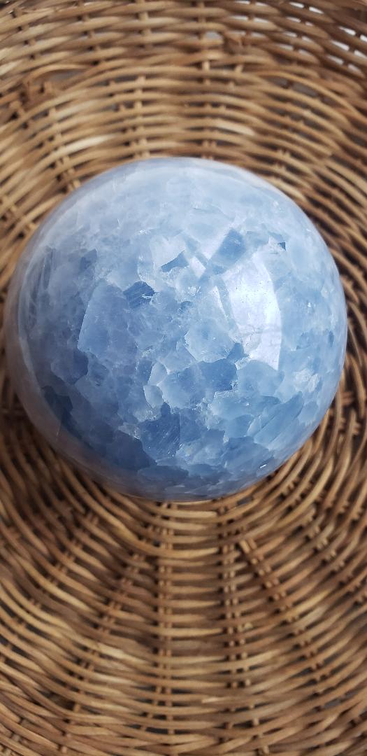 Beautiful Blue Calcite Sphere