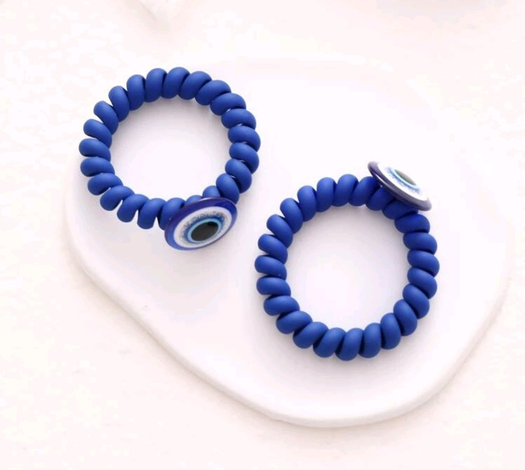 Evil Eye Coil Hair Tie