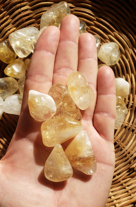 Natural Citrine Tumbled Stones