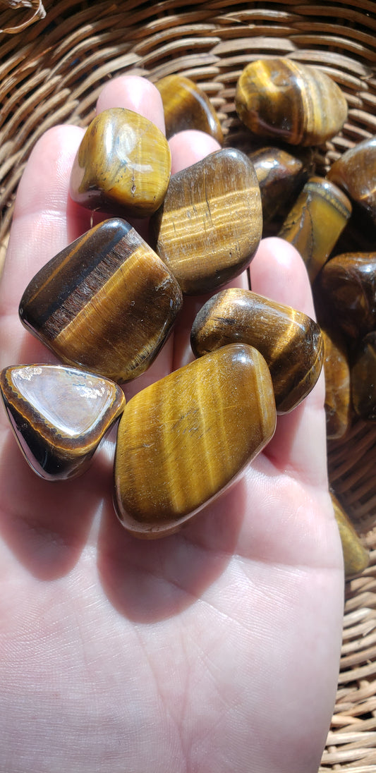 Tigers Eye Tumbled Stone