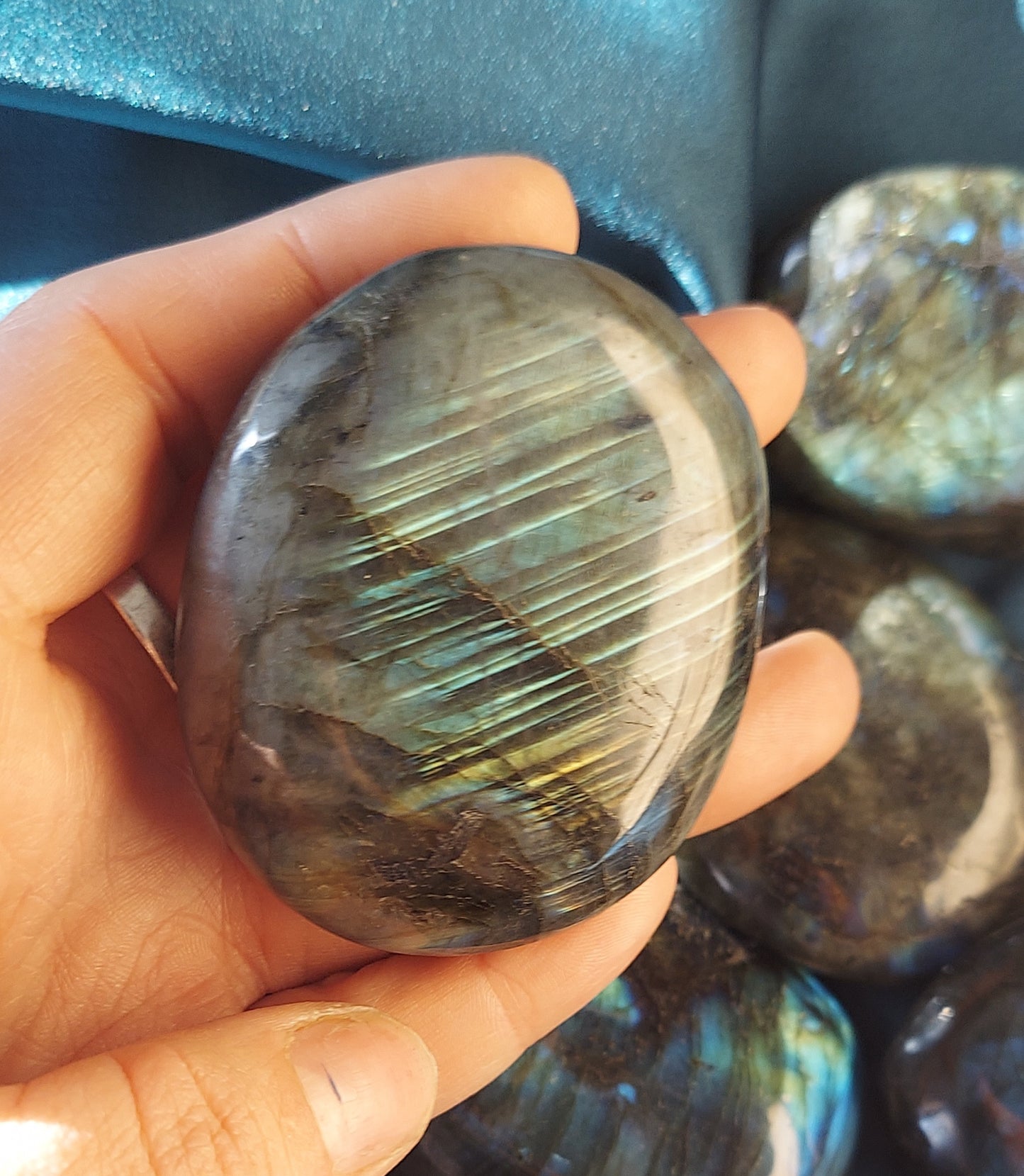 Authentic Labradorite Polished Palm Stones