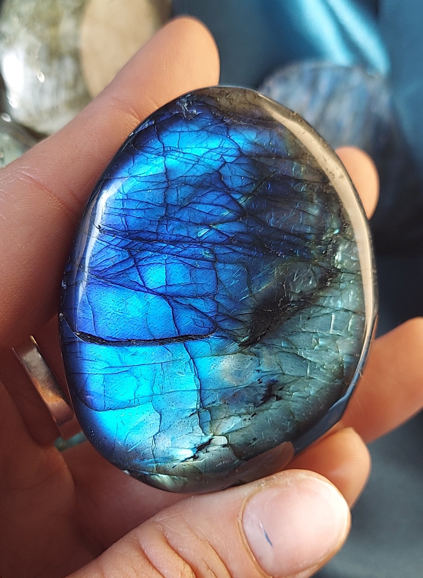 Authentic Labradorite Polished Palm Stones