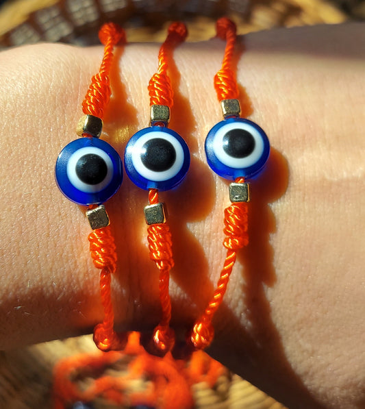 7 Knot Red String Evil Eye Bracelet