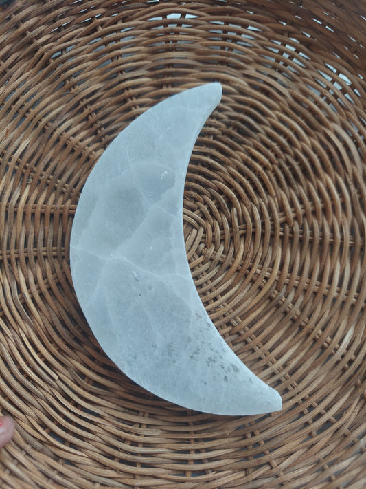 Selenite Half Moon Charging Plate