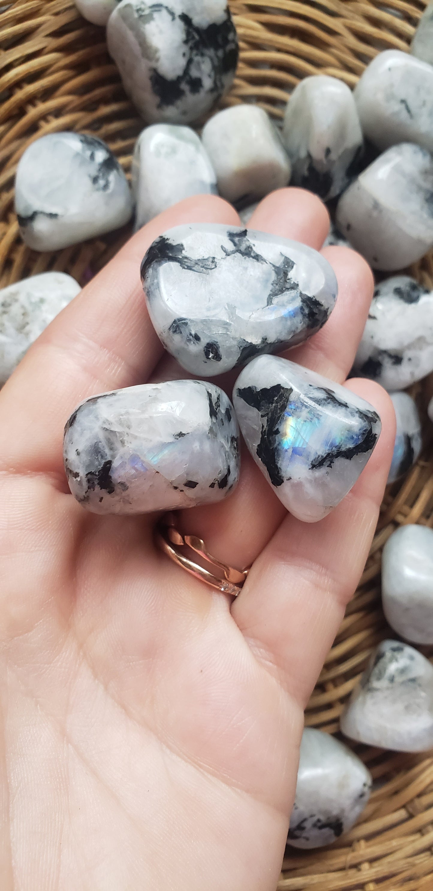 Rainbow Moonstone Tumbled