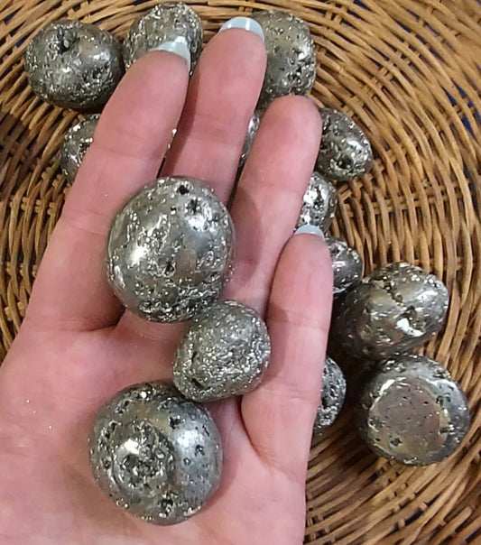 Pyrite Tumbled Stone