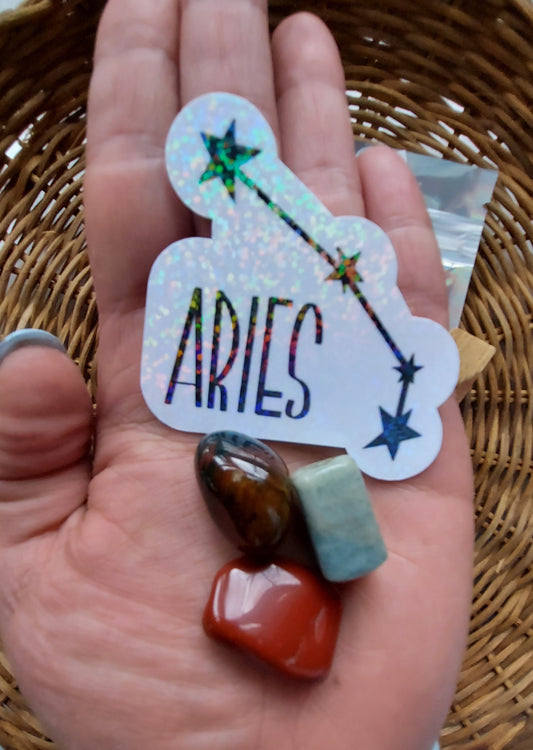 Aries Zodiac Crystal Set