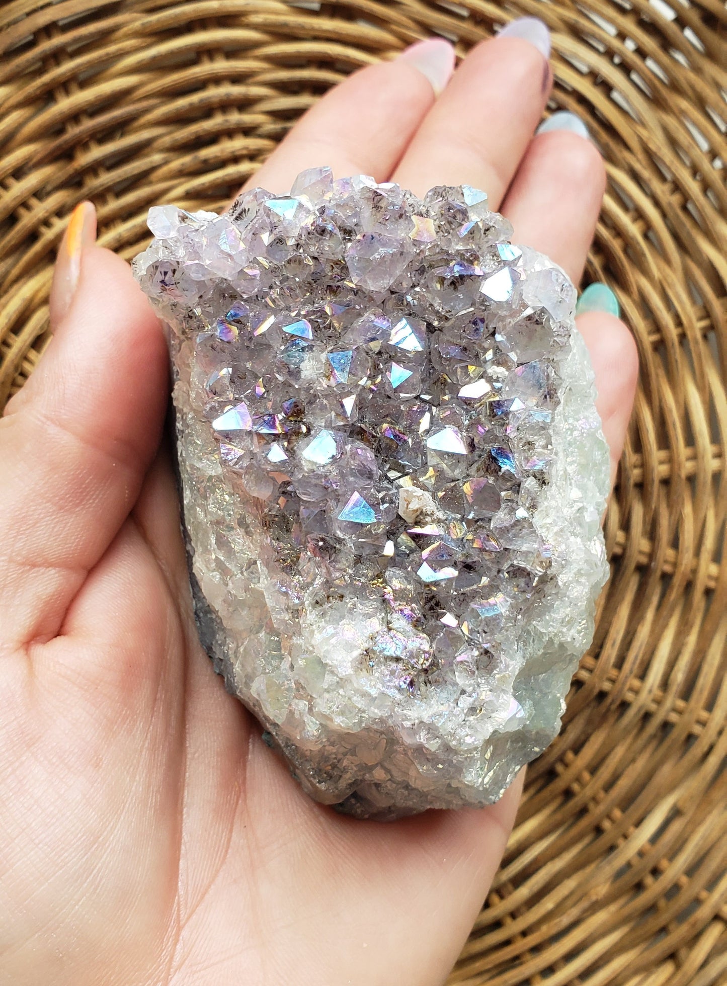 Aura Amethyst Cluster