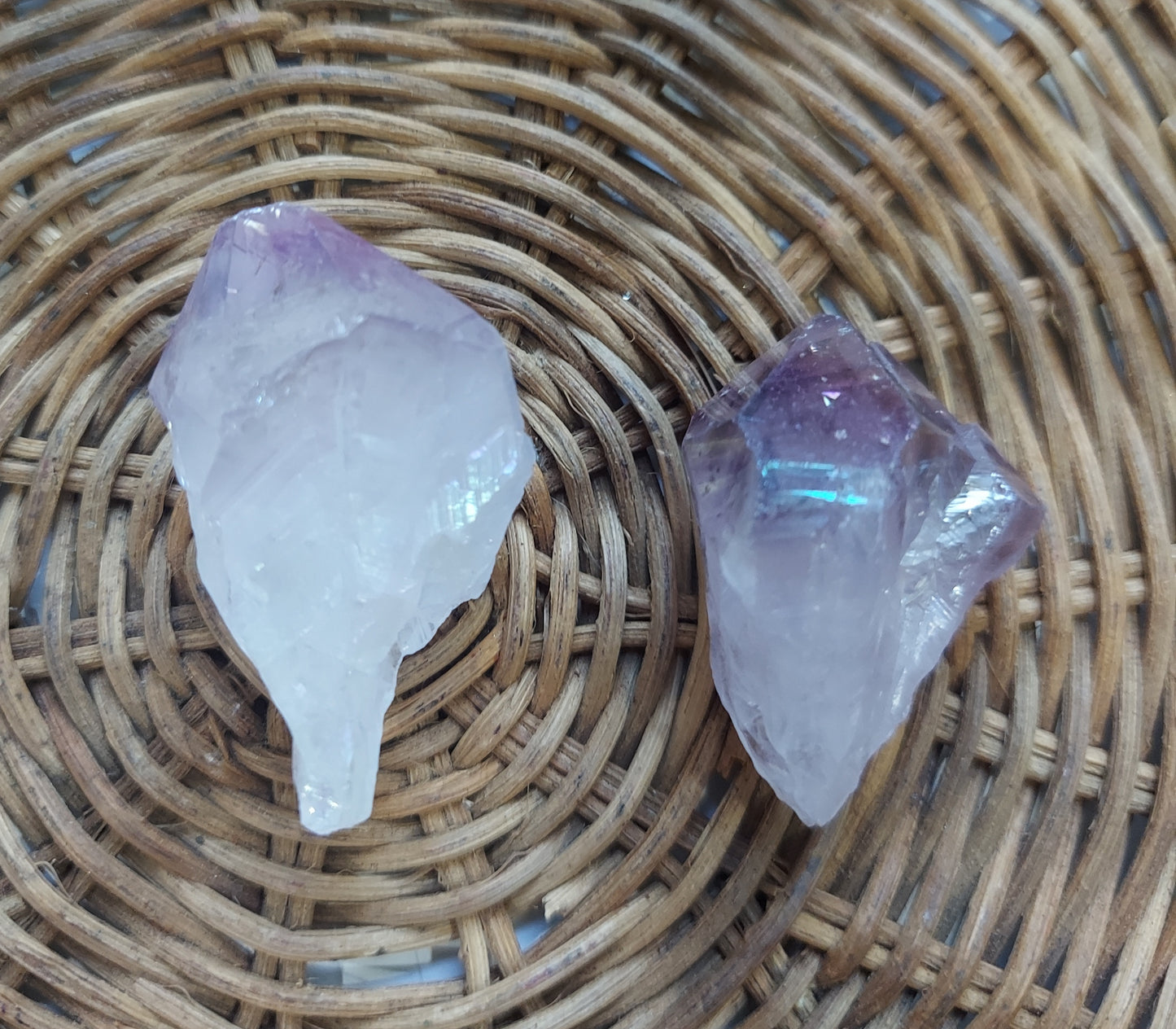 Aura Amethyst Raw Root Point