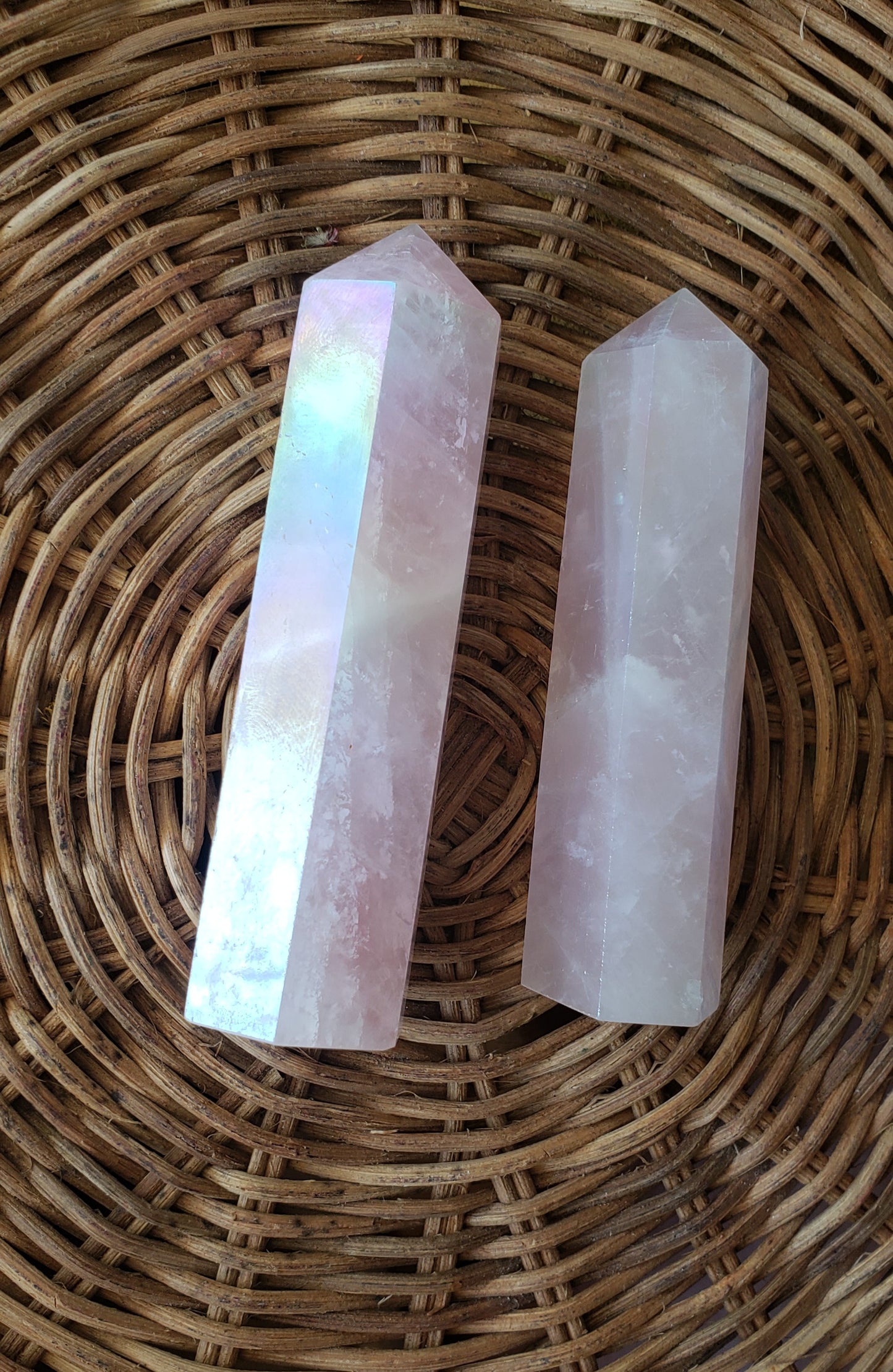 Aura Rose Quartz Tower