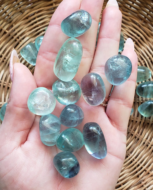 Green Fluorite Tumbled Stone