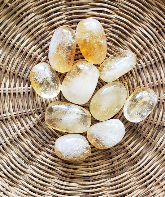 Natural Citrine Tumbled Stone (large)