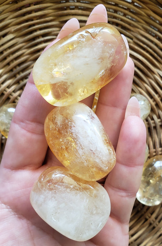 Natural Citrine Tumbled Stone (large)