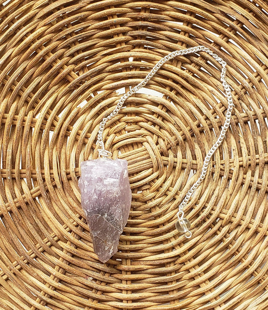 Raw Amethyst Pendulum