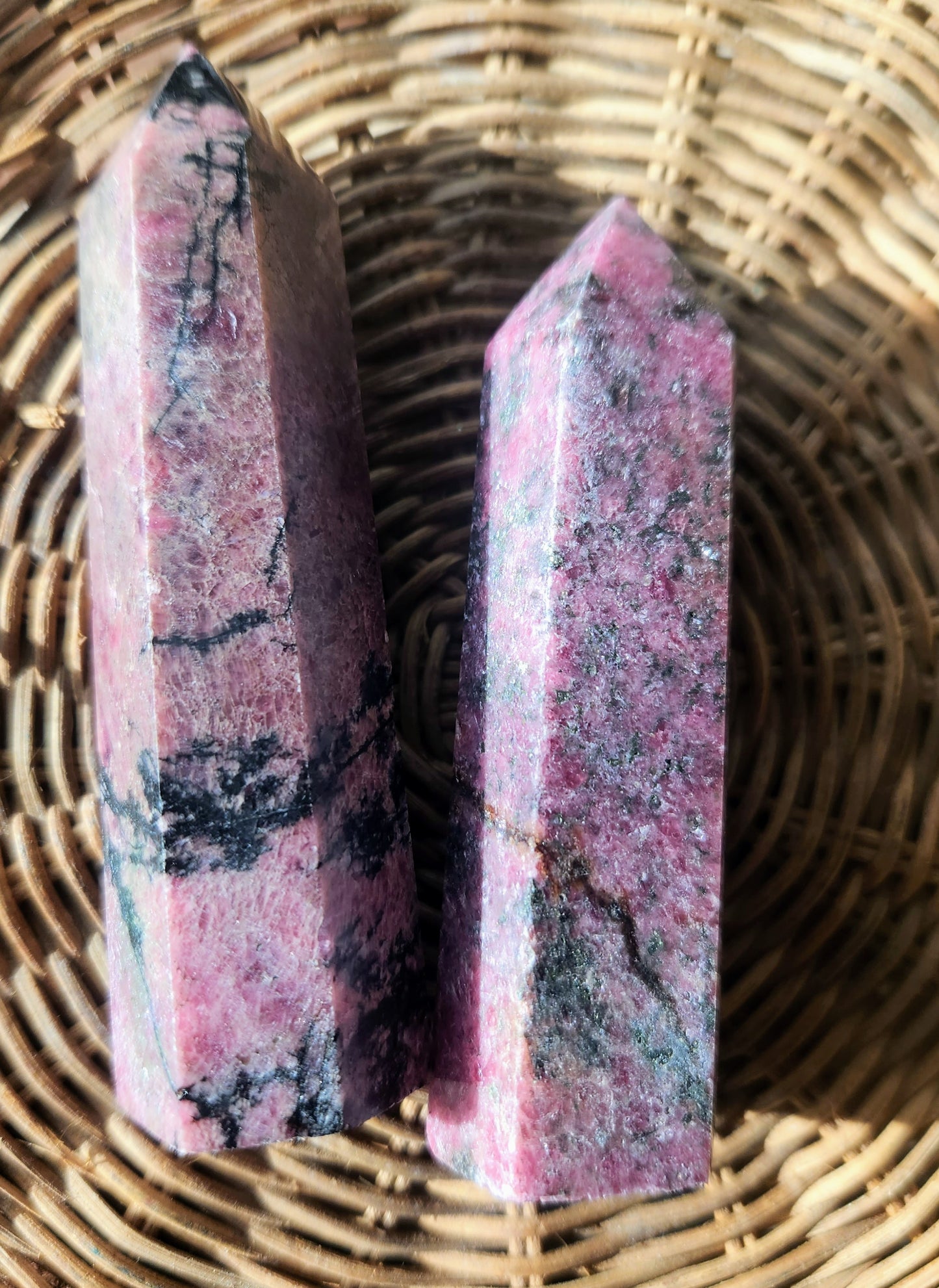 Rhodonite Crystal Point Tower