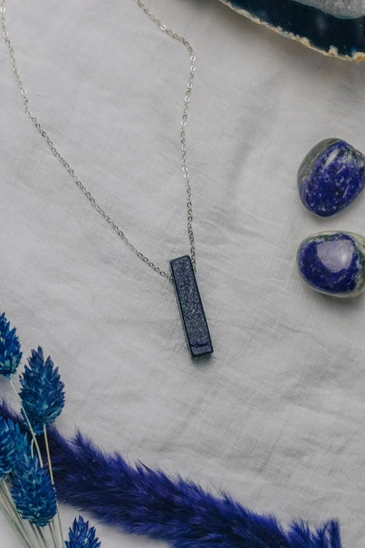 Lazurite Pendant Necklace (sterling silver)