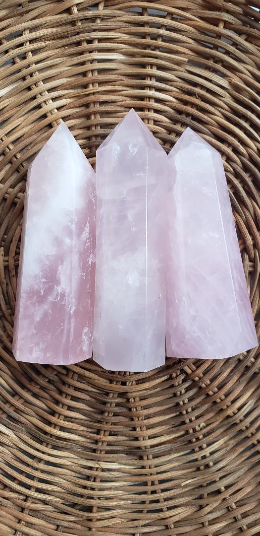 Natural Rose Quartz Tower (3in)