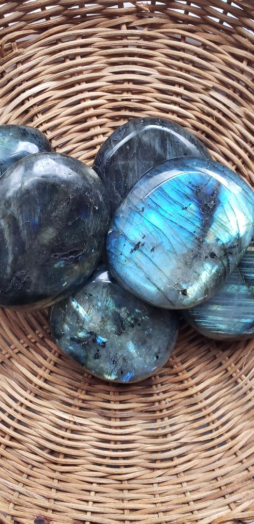 Authentic Labradorite Polished Palm Stones