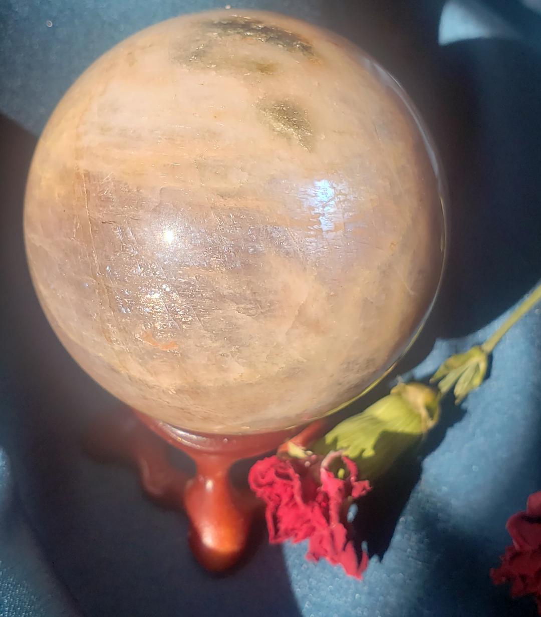 Sunstone Moonstone Sphere (Rare)