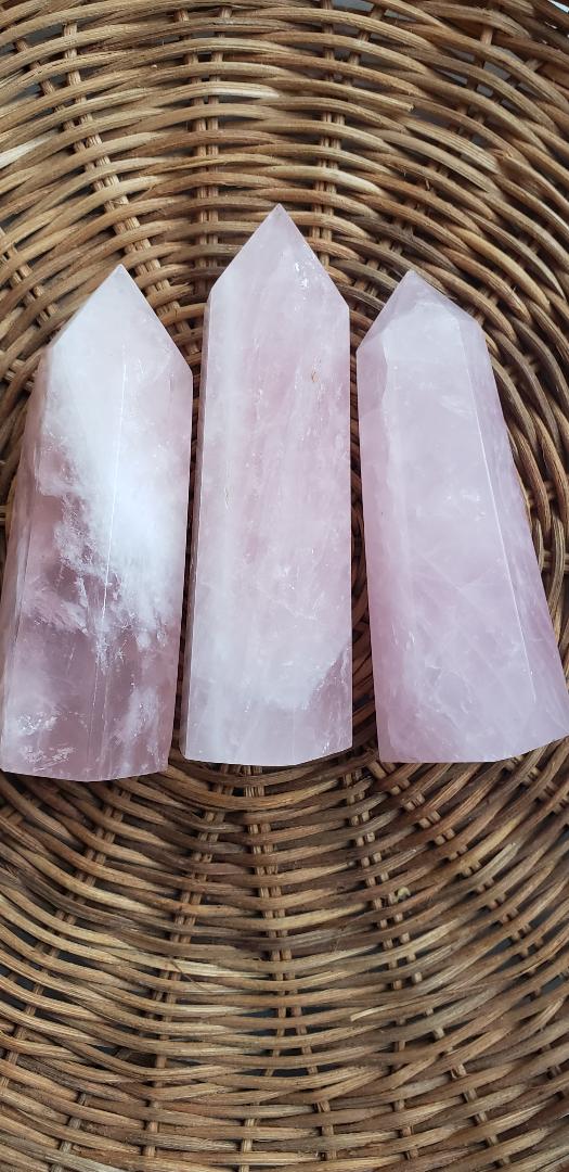 Natural Rose Quartz Tower (3in)