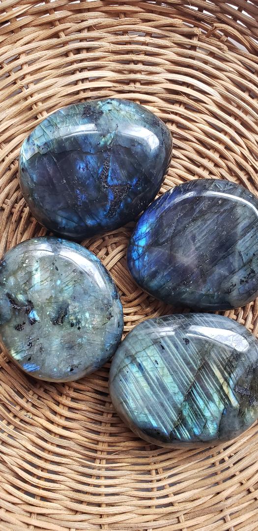 Authentic Labradorite Polished Palm Stones