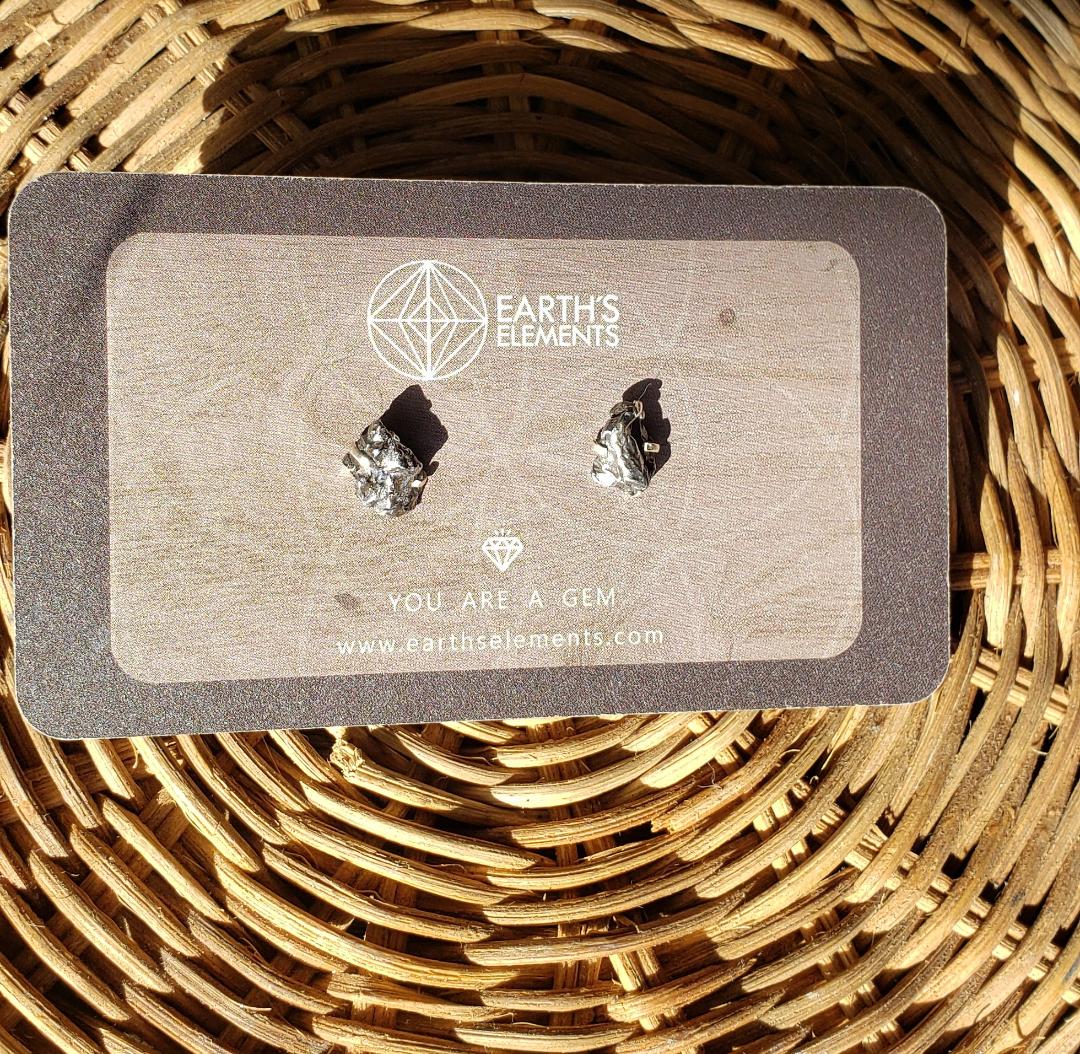 Pyrite Silver Stud Earrings