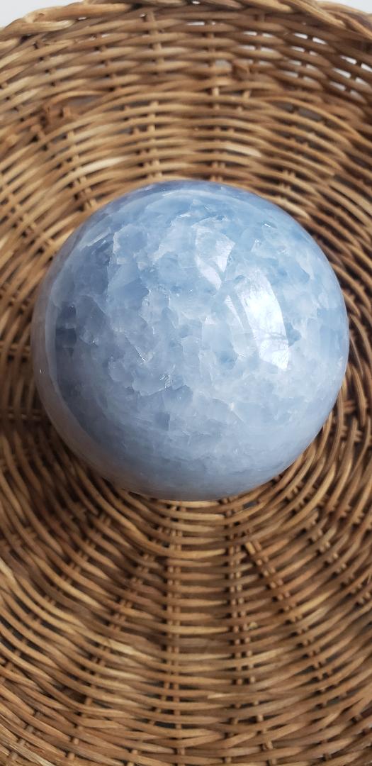 Beautiful Blue Calcite Sphere